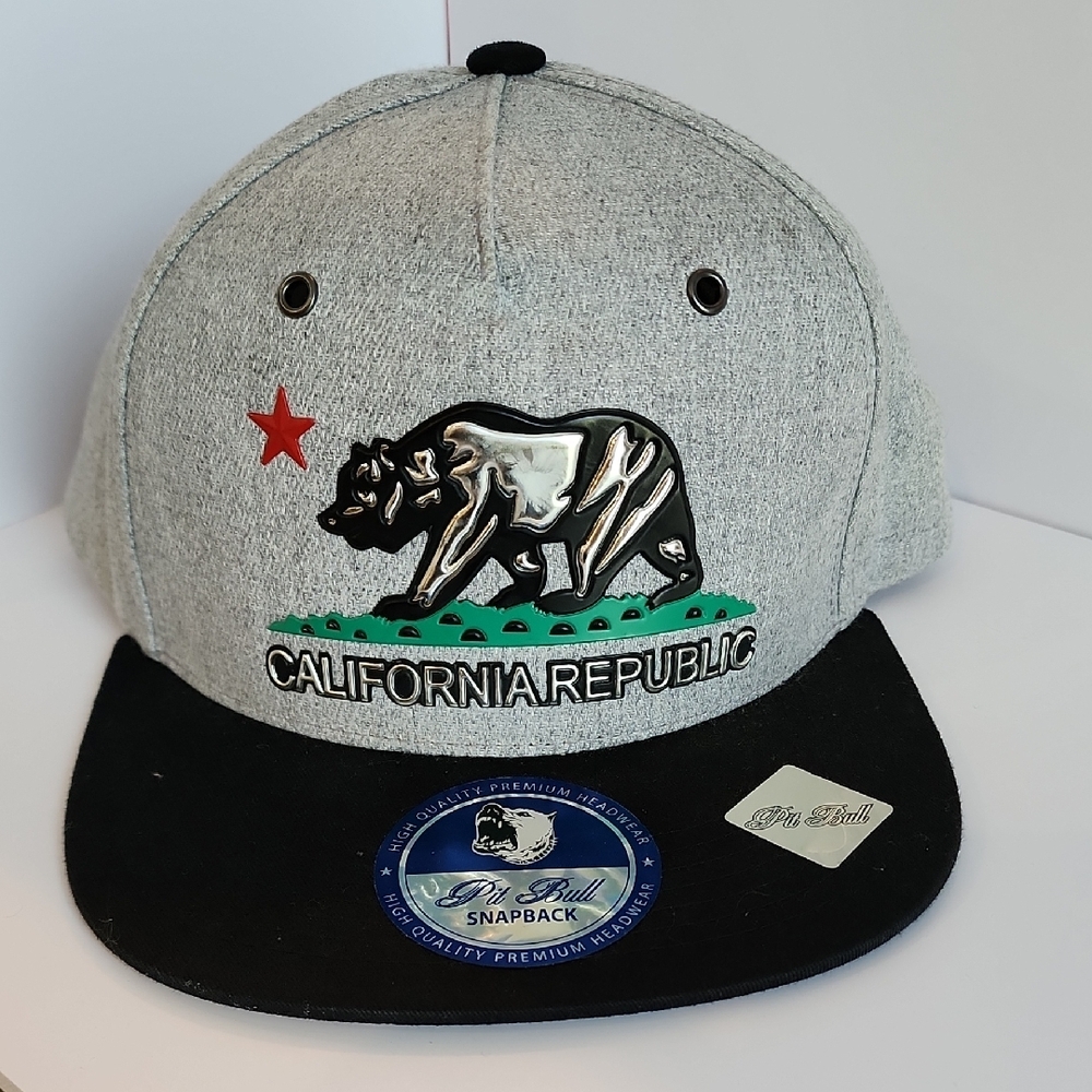 California Republic Snapback Hat Pit Bull Snapback